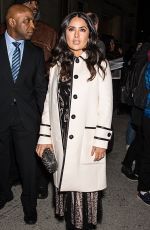SALMA HAYEK Leaves Bottega Veneta Fashion Show in New York 02/09/2018