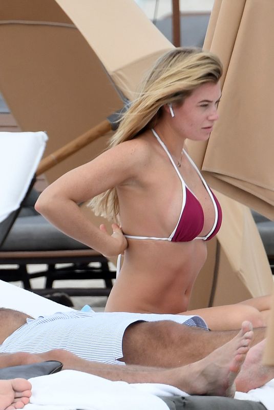 SAMANTHA HOOPES in Bikini on the Beach in Miami 02/20/2018