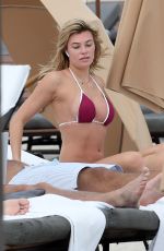 SAMANTHA HOOPES in Bikini on the Beach in Miami 02/20/2018