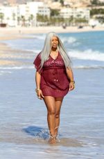 SANDI BOGLE in Bikini on the Beach in Benidorm 02/13/2018