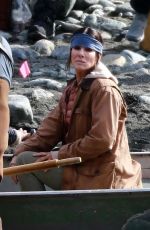 SANDRA BULLOCK on the Set of Bird Box 01/30/2018