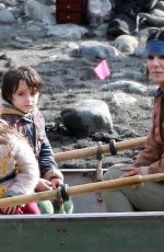 SANDRA BULLOCK on the Set of Bird Box 01/30/2018