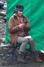 SANDRA BULLOCK on the Set of Bird Box 01/30/2018