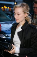 SAOIRSE RONAN Arrives at BBC Radio 2 in London 02/09/2018