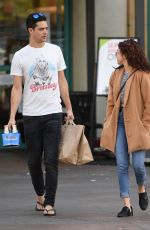 SARAH HYLAND and Wells Adams at Gelson