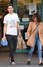 SARAH HYLAND and Wells Adams at Gelson