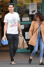 SARAH HYLAND and Wells Adams at Gelson