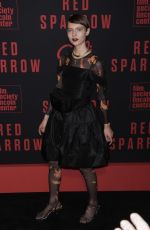 SASHA FROLOVA at Red Sparrow Premiere in New York 02/26/2018