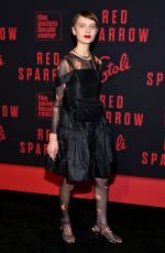 SASHA FROLOVA at Red Sparrow Premiere in New York 02/26/2018