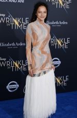 SASHA LANE at A Wrinkle in Time Premiere in Los Angeles 02/26/2018