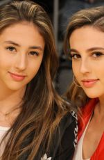 SCARLET and SOPHIA ROSE STALLONE at Oklahoma City Thunder Game in Los Angeles 02/08/2018