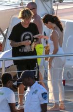 SELENA GOMEZ and Justin Bieber at a Yacht in Jamaica 02/22/2018