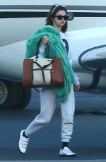 SELENA GOMEZ Arrives at a Private Jet in Los Angeles 02/07/2018