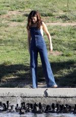 SELENA GOMEZ at Lake Balboa Park in Encino 02/02/2018