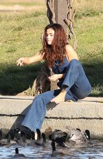 SELENA GOMEZ at Lake Balboa Park in Encino 02/02/2018