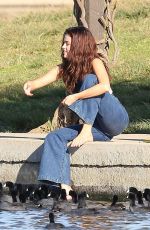 SELENA GOMEZ at Lake Balboa Park in Encino 02/02/2018