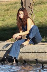 SELENA GOMEZ at Lake Balboa Park in Encino 02/02/2018
