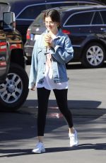 SELENA GOMEZ Out for a Coffee in Studio City 02/08/2018
