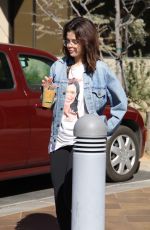 SELENA GOMEZ Out for a Coffee in Studio City 02/08/2018