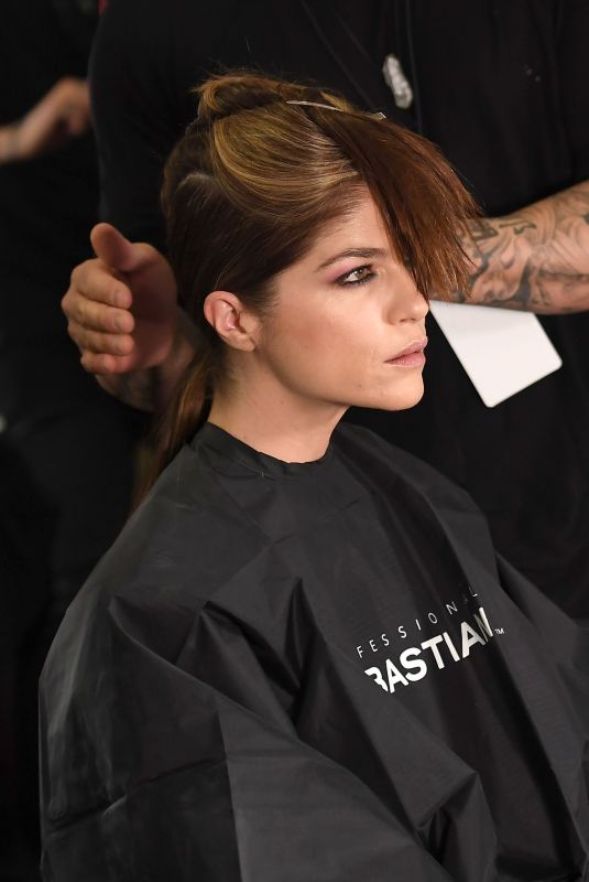 SELMA BLAIR on the Backstage of Christian Siriano Fashion Show at NYFW in New York 02/10/2018