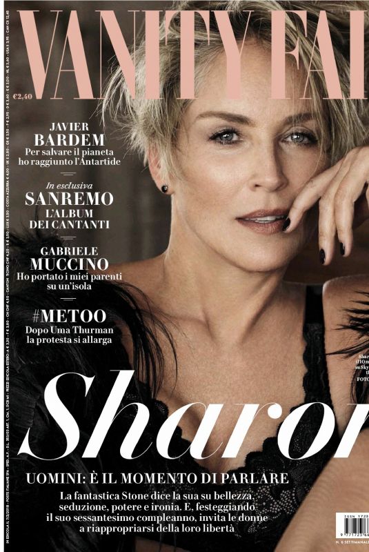 SHARON STONE in Vanity Fair Magazine, February 2018 Issue