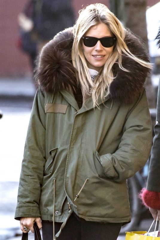 SIENNA MILLER Out in New York 02/04/2018