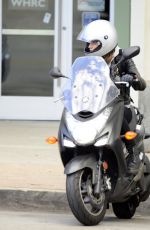 SOFIA BOUTELLA on a Motorbike in Los Angeles 02/18/2018