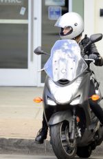 SOFIA BOUTELLA on a Motorbike in Los Angeles 02/18/2018