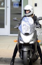 SOFIA BOUTELLA on a Motorbike in Los Angeles 02/18/2018