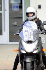 SOFIA BOUTELLA on a Motorbike in Los Angeles 02/18/2018