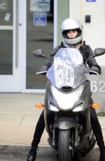 SOFIA BOUTELLA on a Motorbike in Los Angeles 02/18/2018