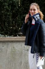 SOFIA SANCHEZ DE BETAK Arrives at Tory Burch Fall/Winter 2018/19 Fashion Show at New York Fashion Week 02/09/2018