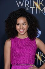 SOFIA WYLIE at A Wrinkle in Time Premiere in Los Angeles 02/26/2018