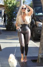 SOPHIA VEGAS WOLLERSHEIM Out with Her Dog in Beverly Hills 02/20/2018