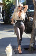 SOPHIA VEGAS WOLLERSHEIM Out with Her Dog in Beverly Hills 02/20/2018