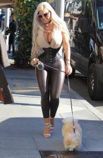 SOPHIA VEGAS WOLLERSHEIM Out with Her Dog in Beverly Hills 02/20/2018