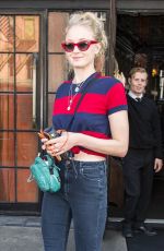 SOPHIE TURNER Leaves Her Hotel in New York 02/21/2018