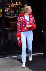SOPHIE TURNER Leaves Her Hotel in New York 02/24/2018