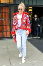 SOPHIE TURNER Leaves Her Hotel in New York 02/24/2018