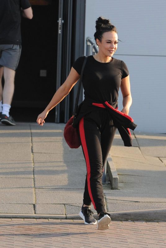 STEPHANIE DAVIS Leaves a Gym in Liverpool 02/23/2018