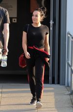 STEPHANIE DAVIS Leaves a Gym in Liverpool 02/26/2018