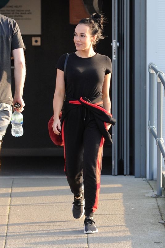 STEPHANIE DAVIS Leaves a Gym in Liverpool 02/26/2018