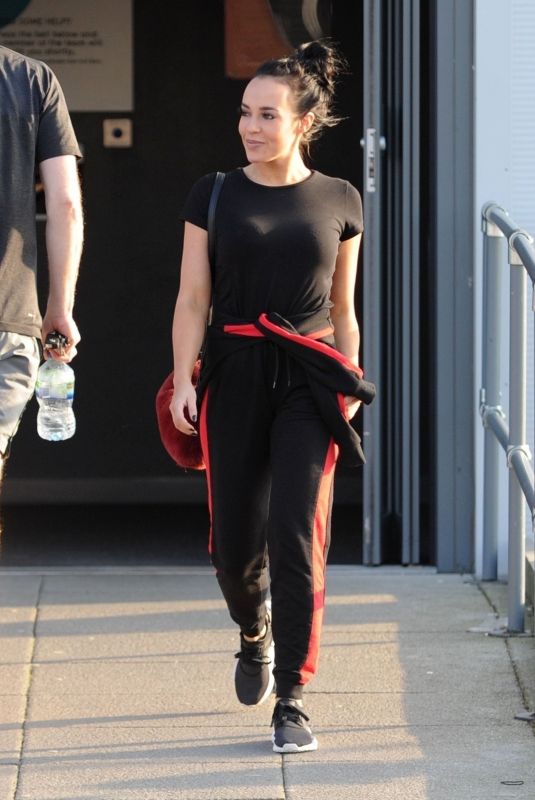 STEPHANIE DAVIS Leaves a Gym in Liverpool 02/26/2018