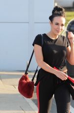 STEPHANIE DAVIS Leaves a Gym in Liverpool 02/26/2018