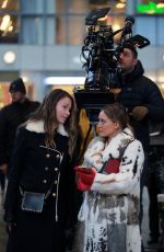 SUTTON FOSTER and HILLARY DUFF on the Set of Younger in New York 02/25/2018