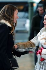 SUTTON FOSTER and HILLARY DUFF on the Set of Younger in New York 02/25/2018