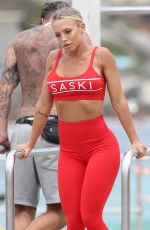 TAMMY HEMBROW in Tights on the Set of a Photoshoot at Bondi Beach 02/02/2018
