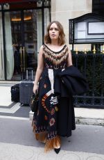 TANYA BURR Leaves Her Hotel in Paris 02/27/2018