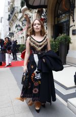 TANYA BURR Leaves Her Hotel in Paris 02/27/2018