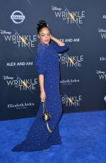 TESSA THOMPSON at A Wrinkle in Time Premiere in Los Angeles 02/26/2018